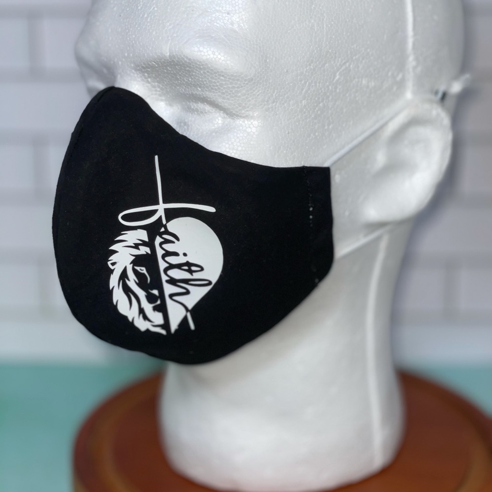 Lion faith face mask glow in the dark